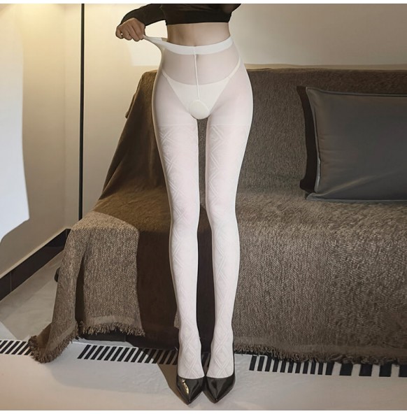 FEE ET MOI - Floral Vine Stockings (White) FEE ET MOI - Floral Vine Stockings (White)